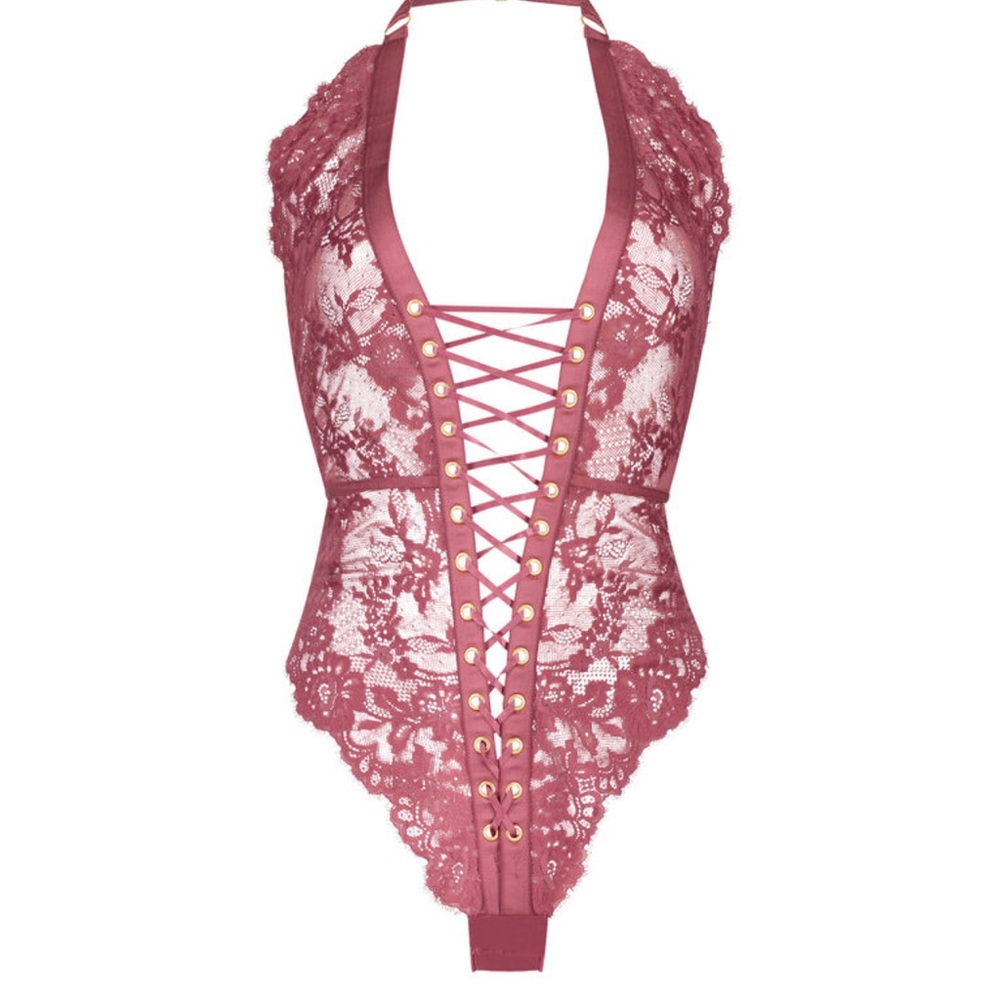 Gorgeous light burgundy private collection bodysuit